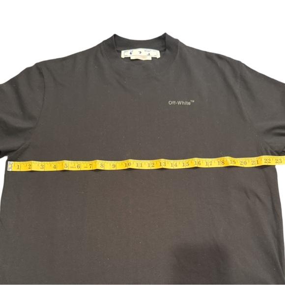 New Men’s Off-White Diagonal Tab Over SS Tee Black/Black Size XXS (US Men’s 32) - Picture 3 of 16